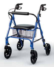 Comfort Glide Rollator, Blue